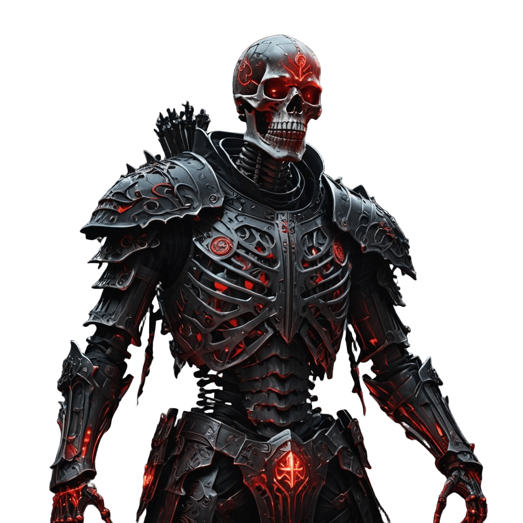 Terrifying Death Knight in Dark Fantasy Art