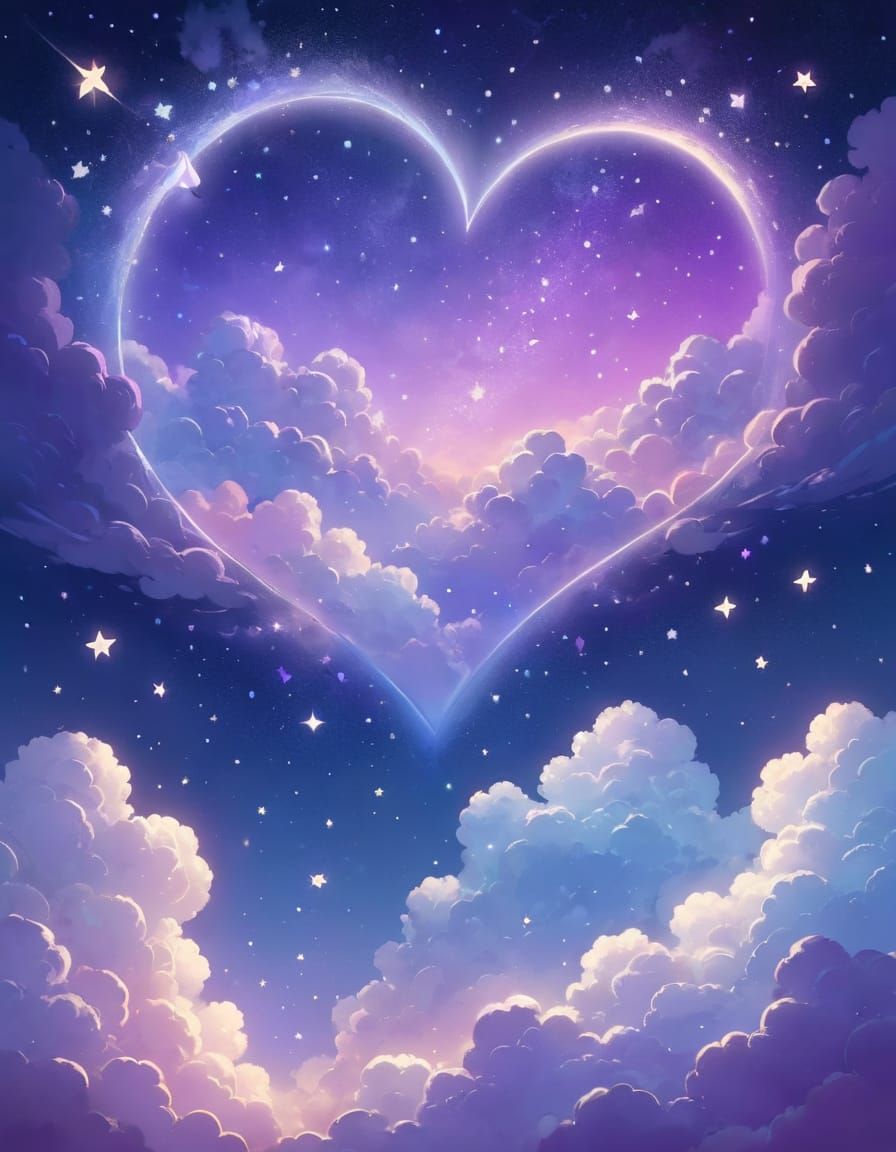 Whimsical Dreamscapes in Pastel Hues, Gentle Clouds and Glow...