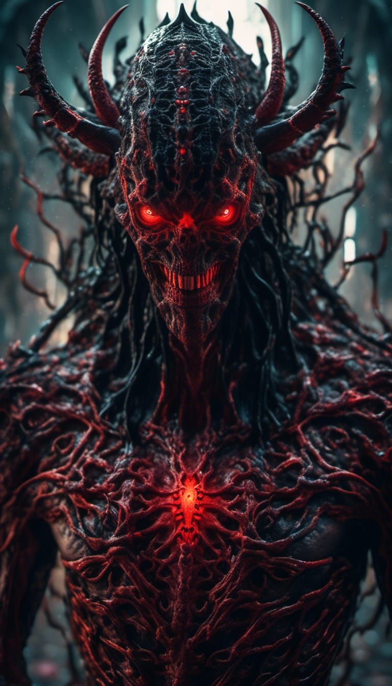 Lovecraftian Demon in a Creepy Hellscape