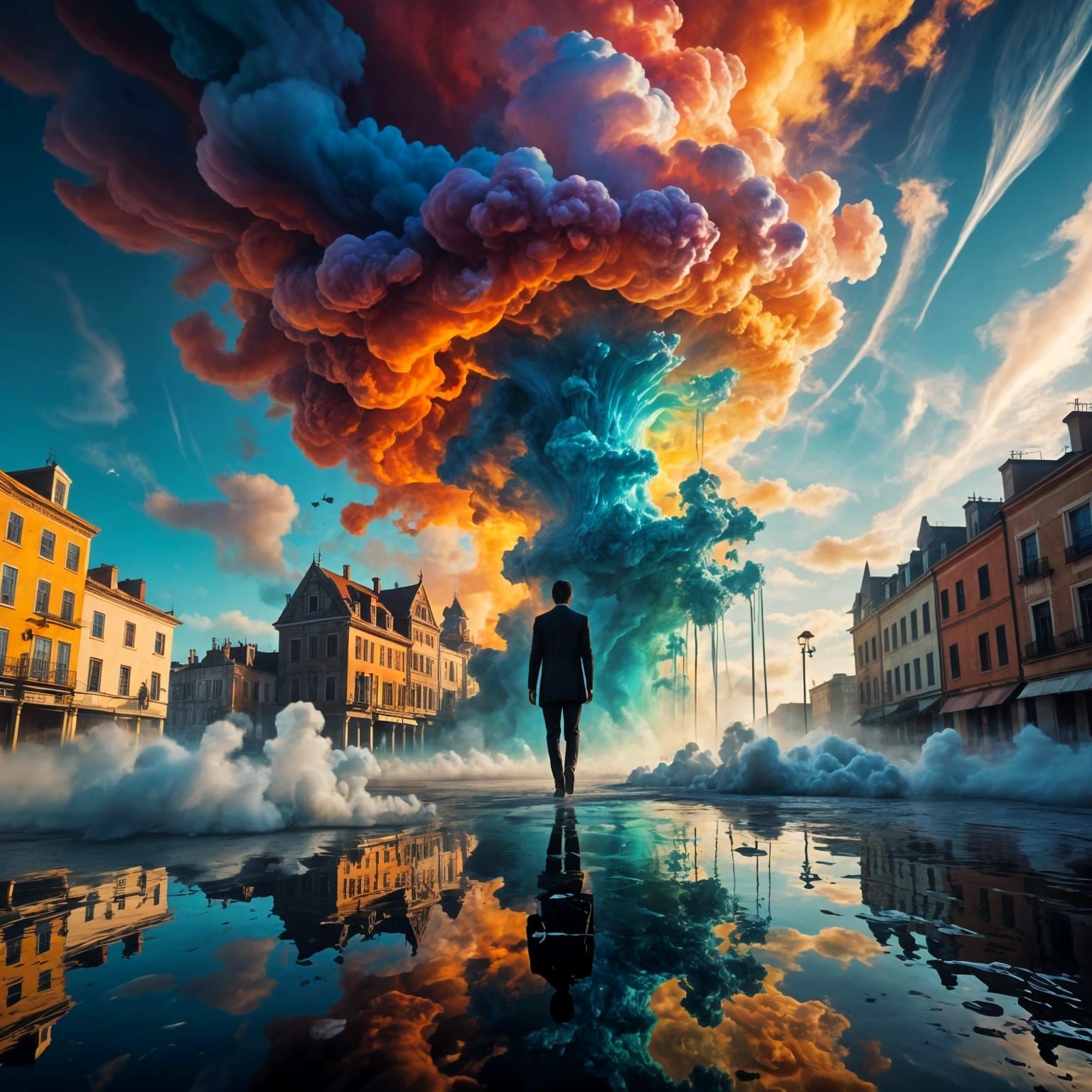 Dreamlike Scene in Vibrant Colors