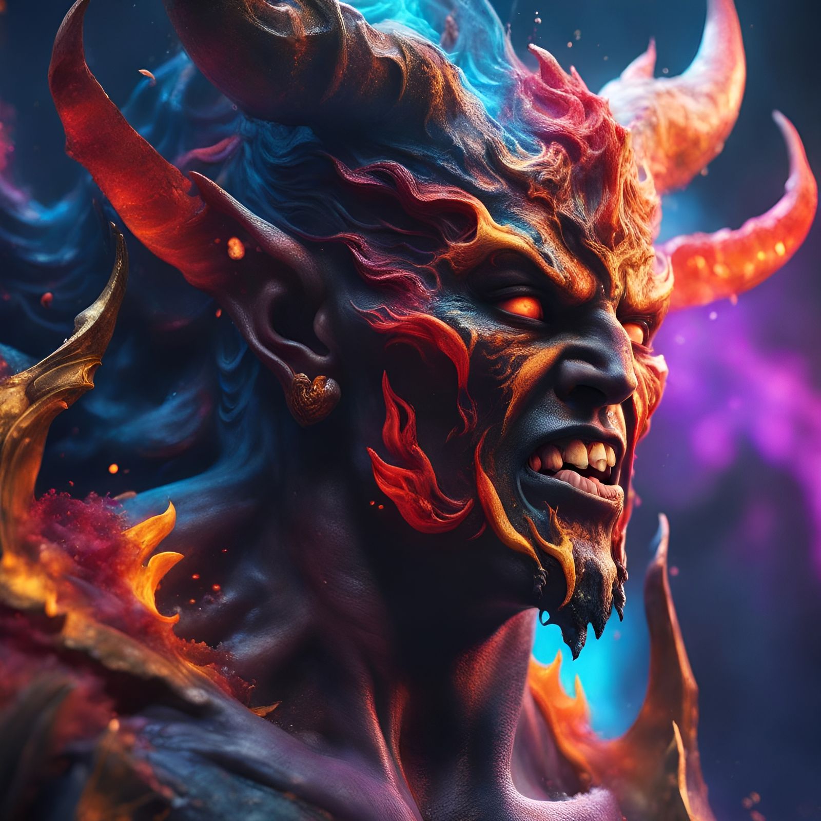 Intricate Spirits and Gods in Hyperrealistic Style