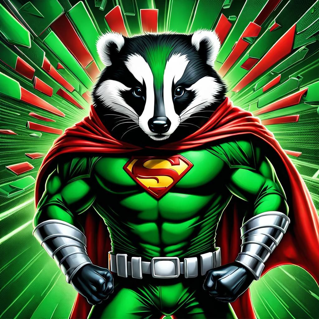 Badger Superhero Airbrush Art in New York
