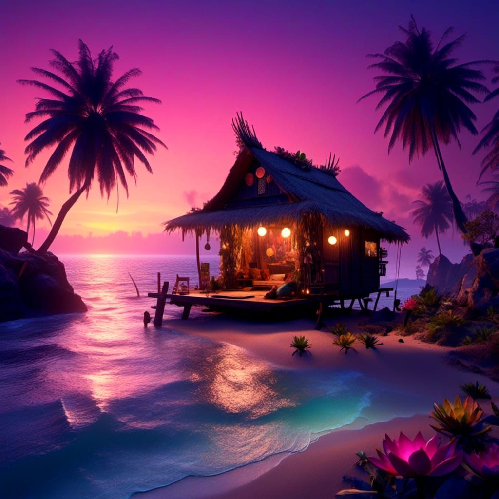 Twilight Beach Hut in Paradise Cove