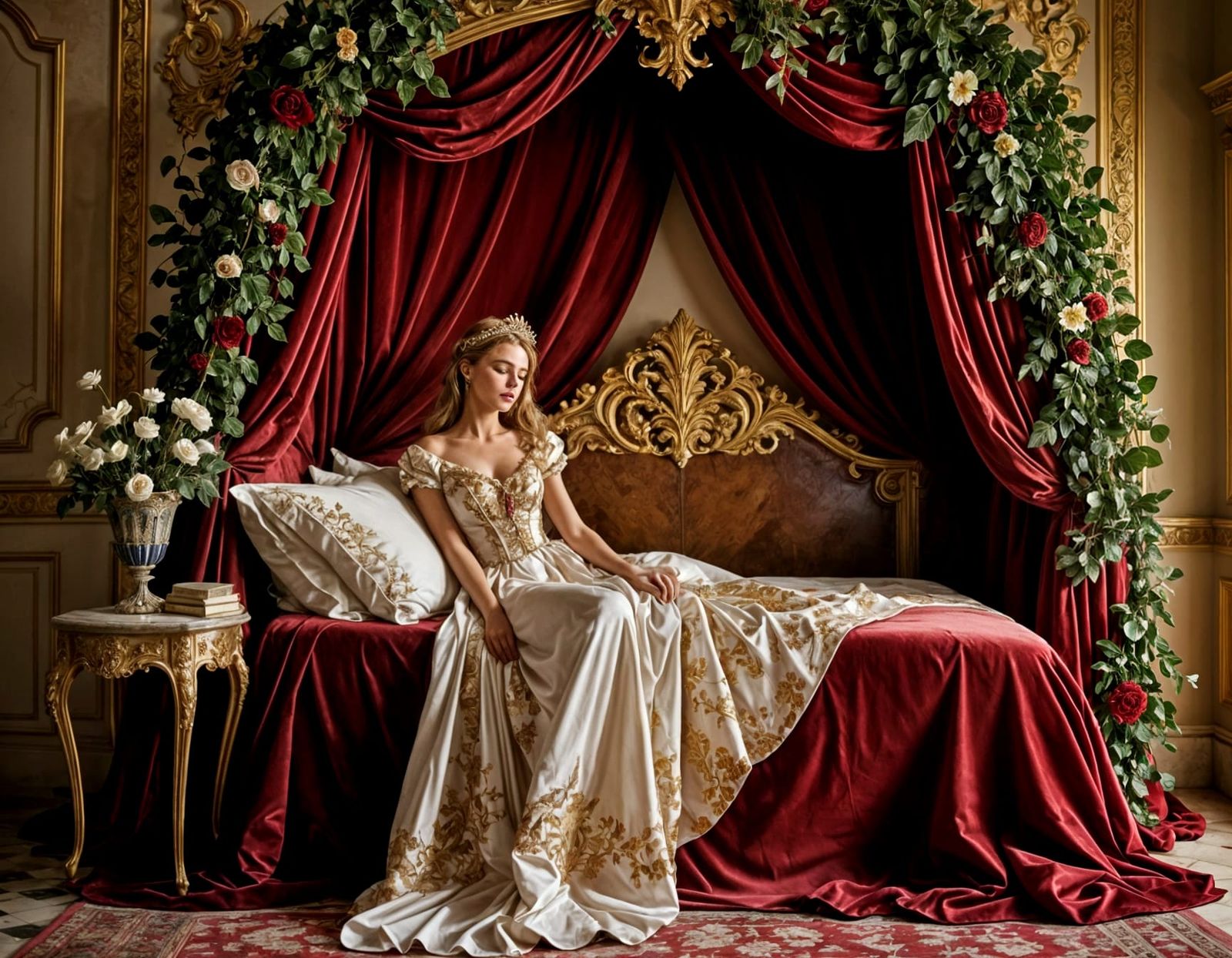Sleeping Beauty in a Palermo-Style Art Déco Bedroom