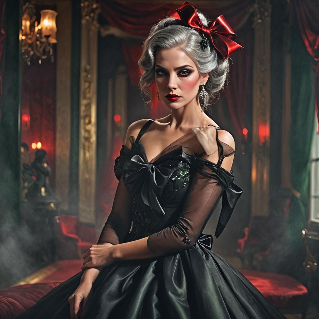 Glamorous Woman in Lavish Gown, Fantasy Art