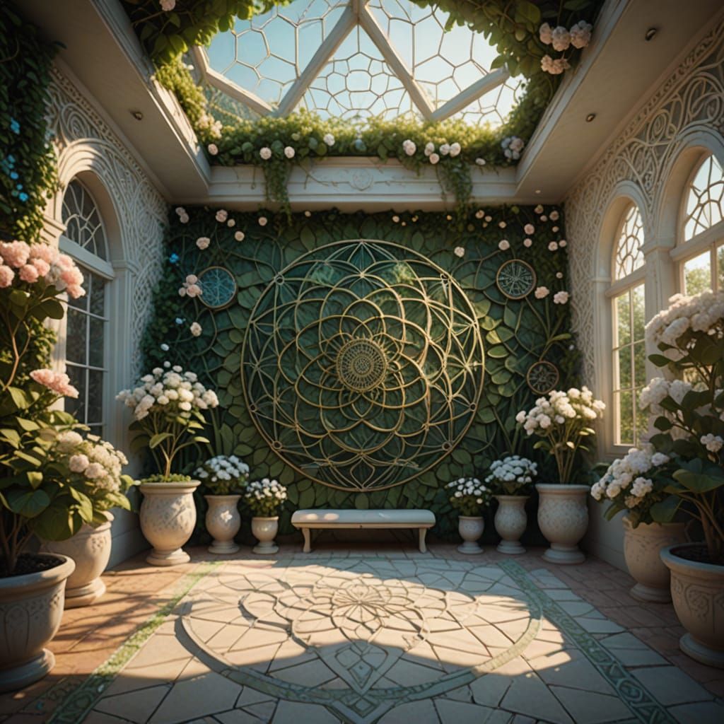 Dreamlike Nursery with Zentangle Patterns, Digital Art