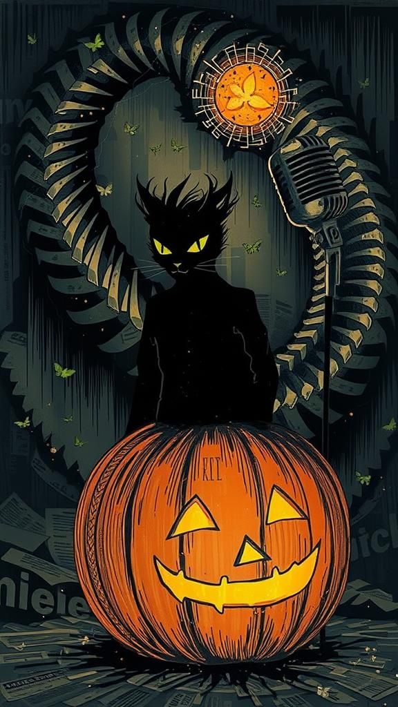 Dada Performer in Autumn Paper Collage