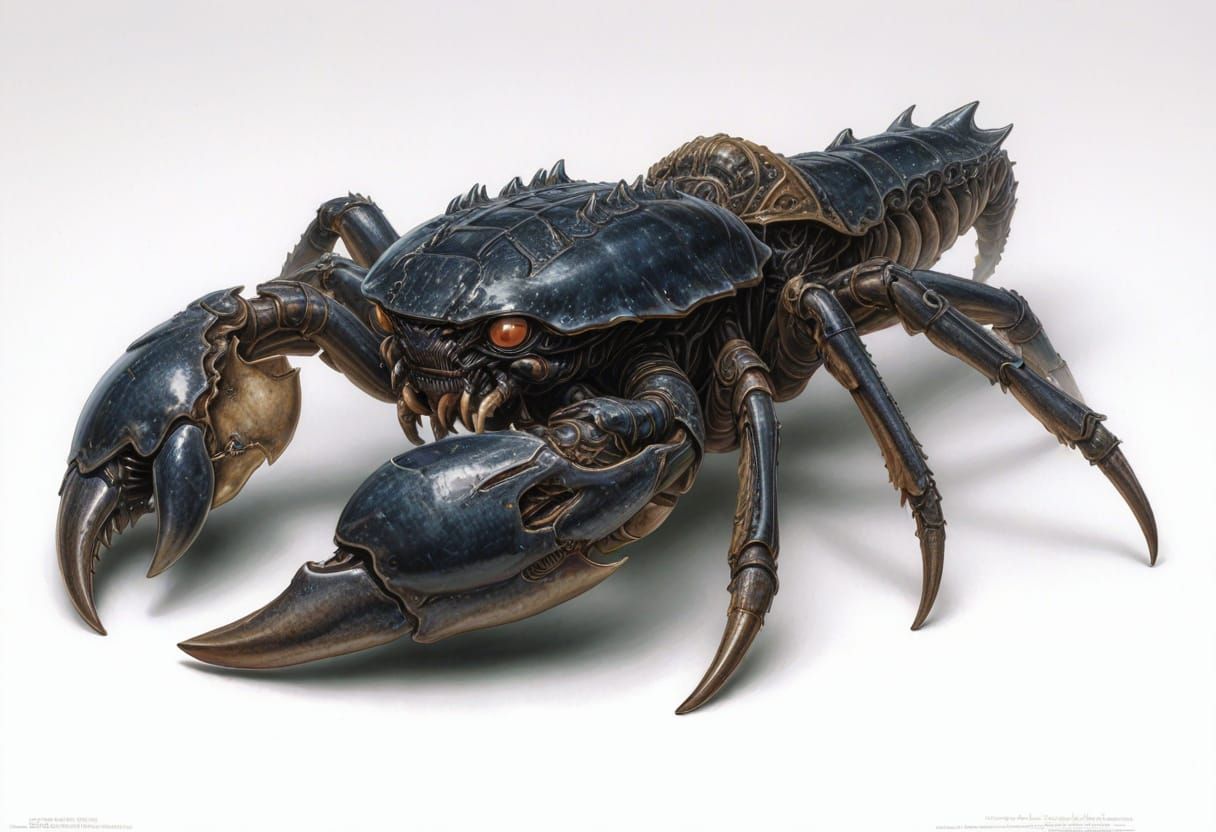 Vicious Alien Crab Xenomorph Hybrid in Heroic Fantasy