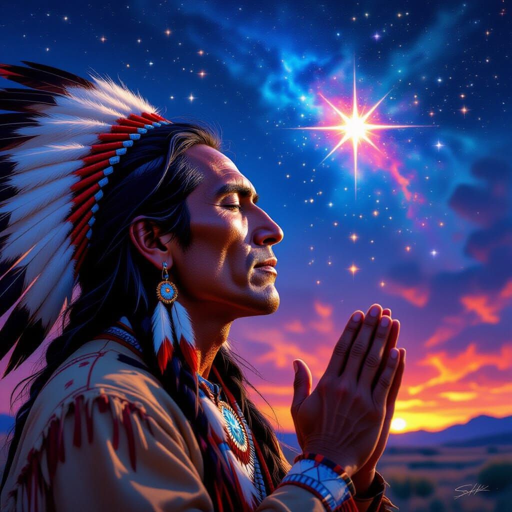 Native American Chants to Buffalo Star Cluster