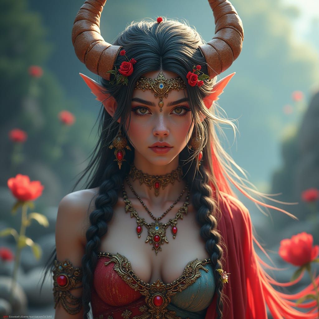 Female Greek Sphinx: Detailed Matte Painting