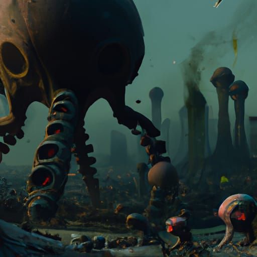 Alien Invasion: Dark Fantasy Concept Art