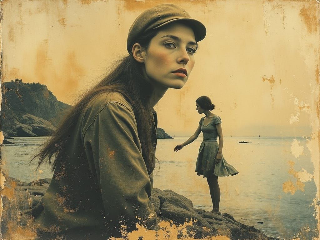 Grief and Healing: War Scenes Double Exposure