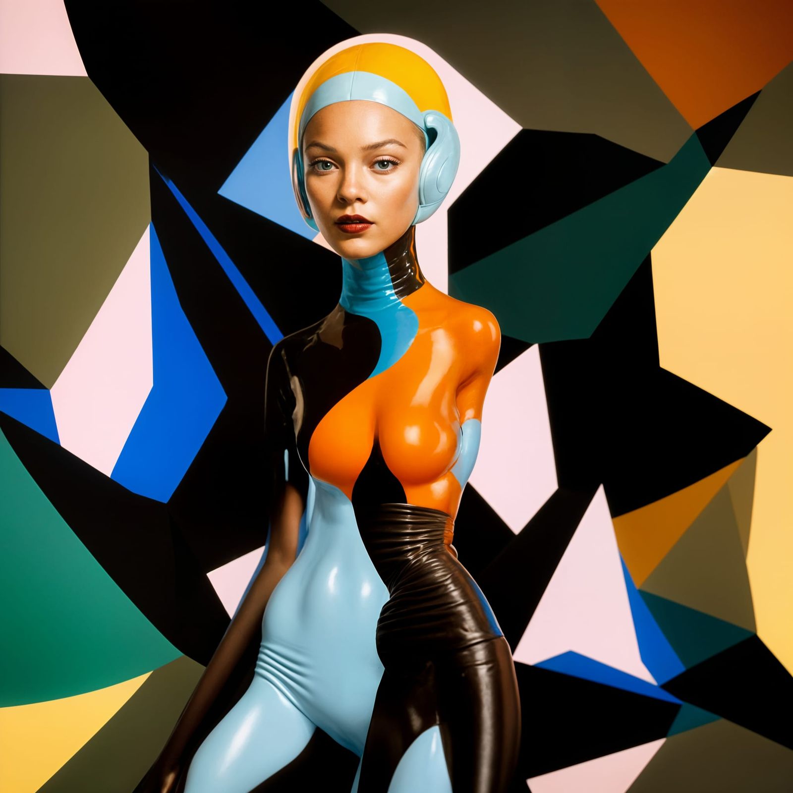 Smiling Aliens Celebrate in Futuristic Home: Hyperrealism