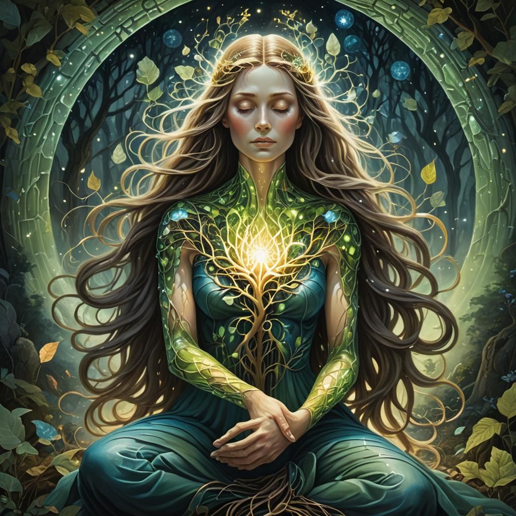 Mother Nature Bio Art Collage in 8K Digital