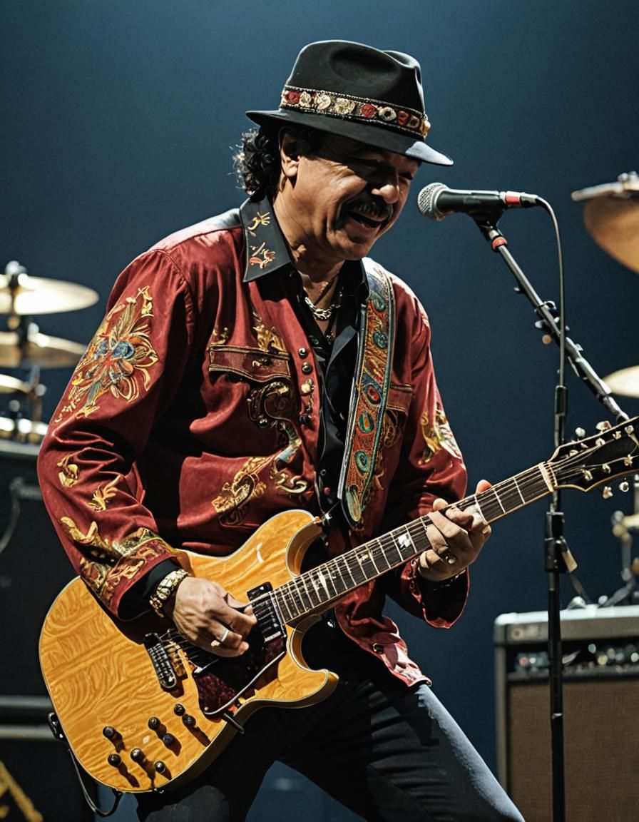 Guitarist Performing in Concert