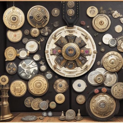 Detailed 3D Rendering of Circular Leather Objects