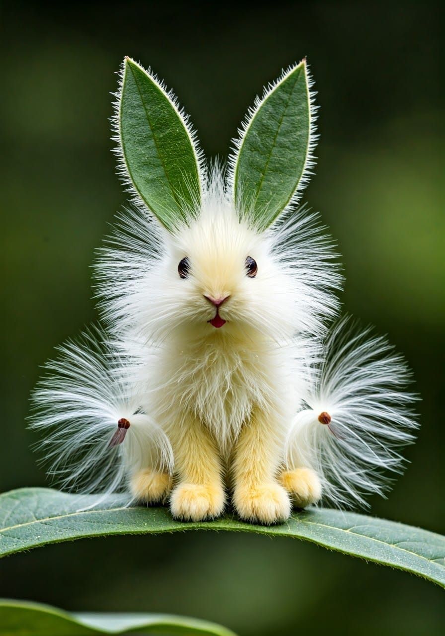 Whimsical Rabbit-Shaped Milkweed