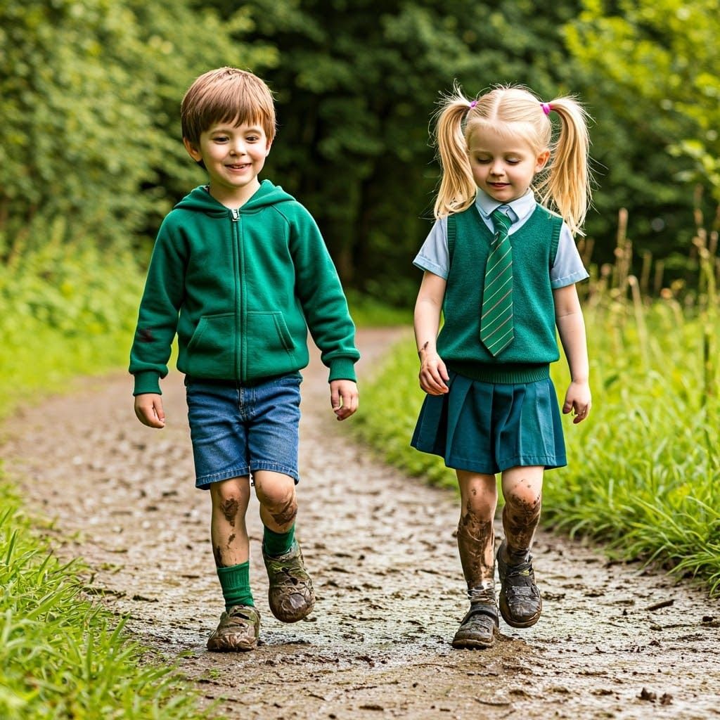 Muddy Shoes on a Nature Trail