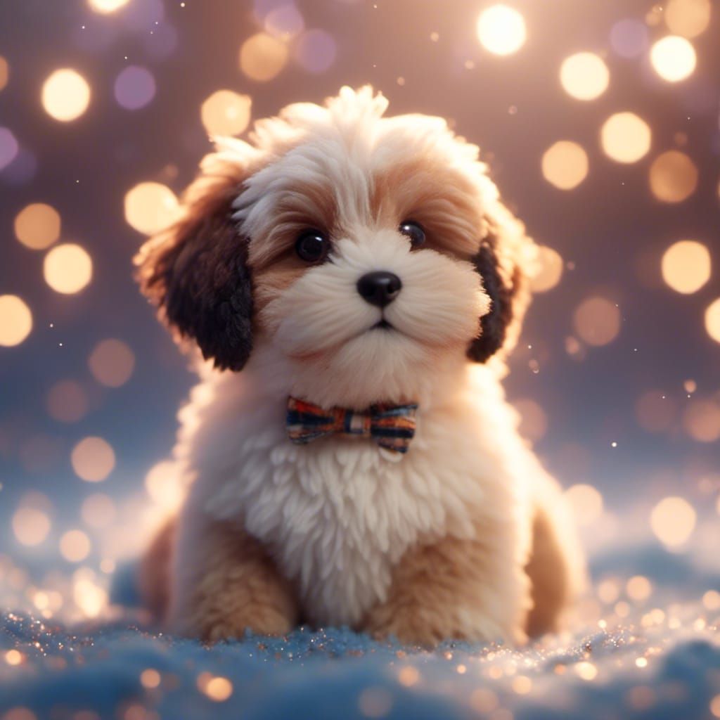 Cute Puppy Portrait in Professional Photography Style