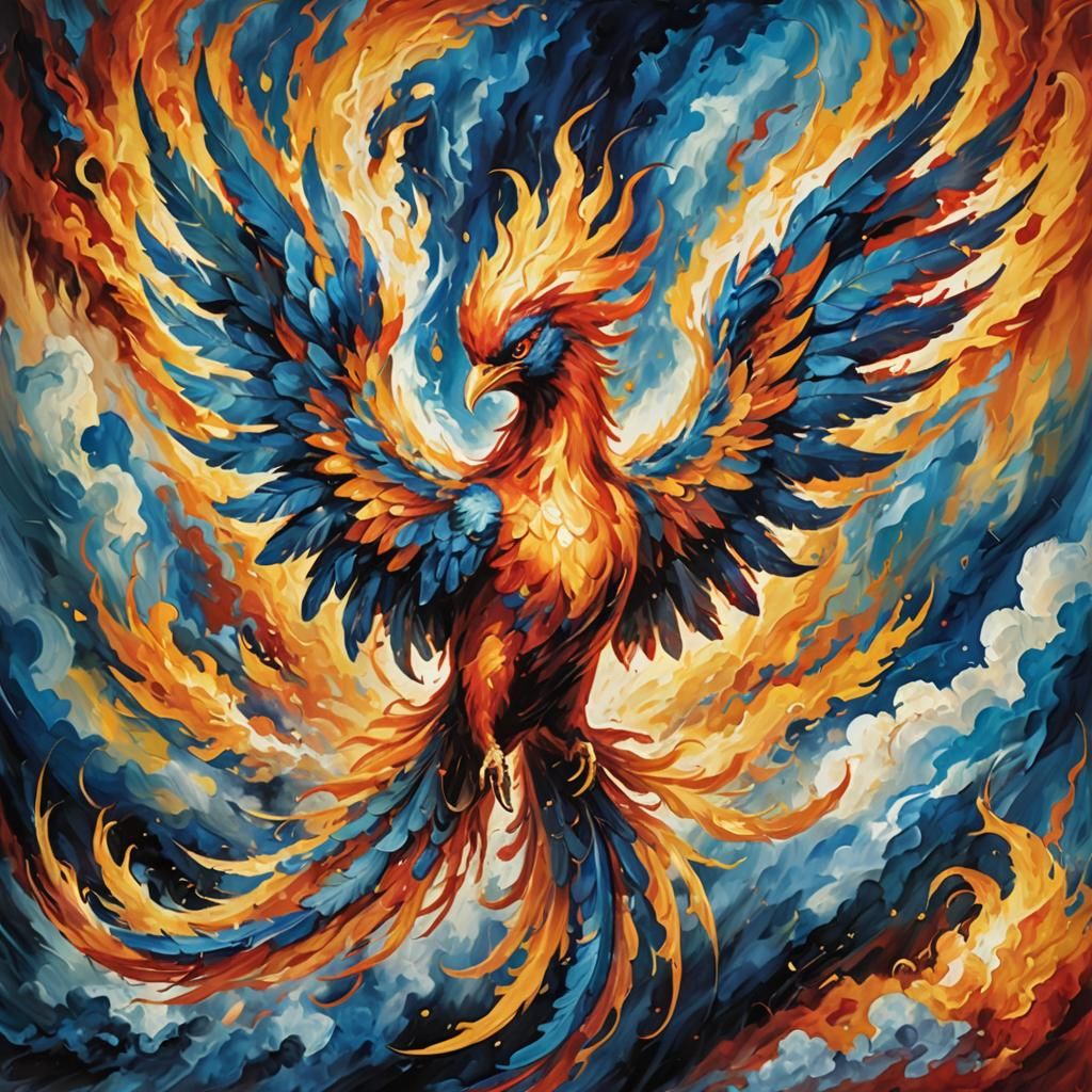 Phoenix Unleashes Elemental Fury as Abstract Expressionism