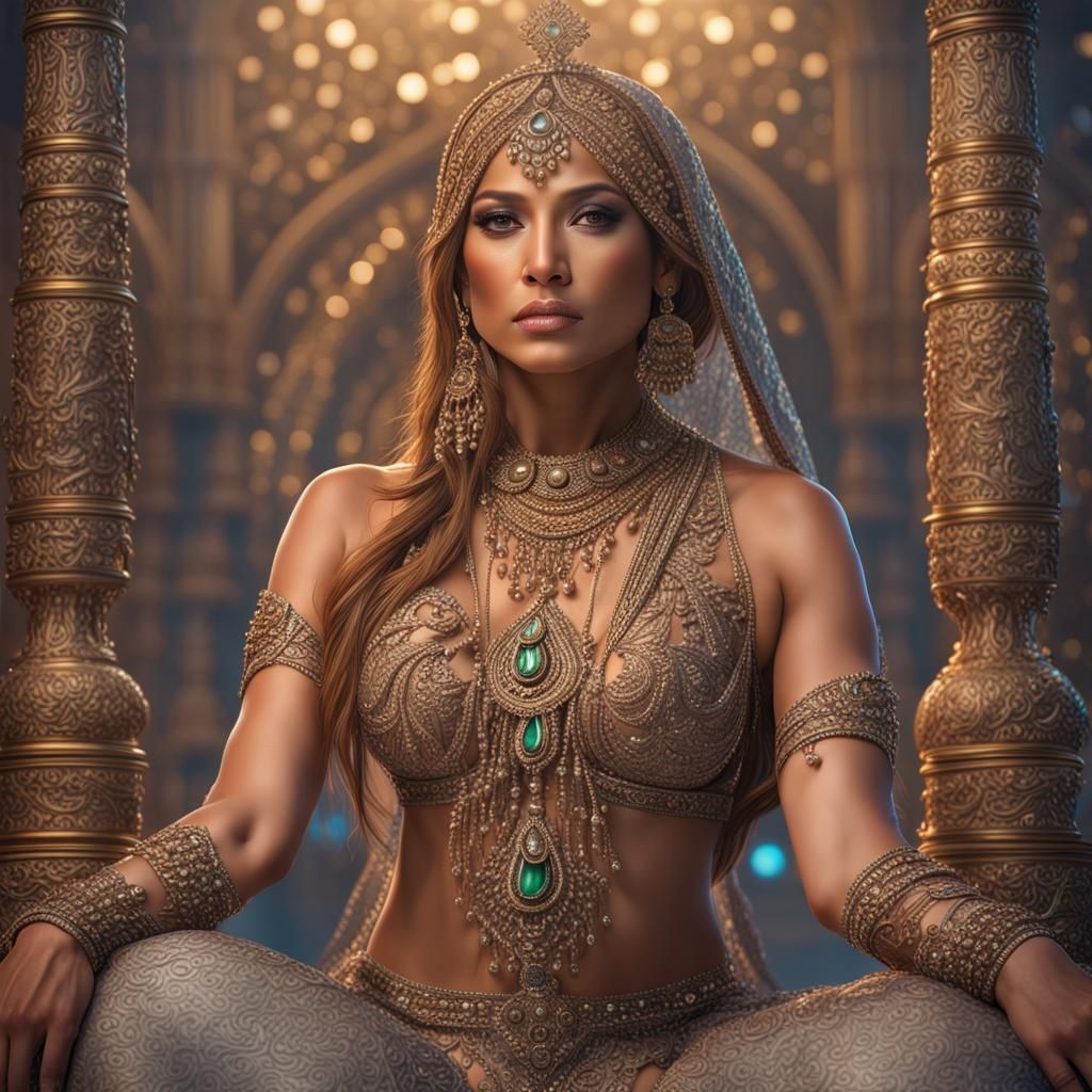 Beautiful Indian Woman, Macro Photography by Rutkowski