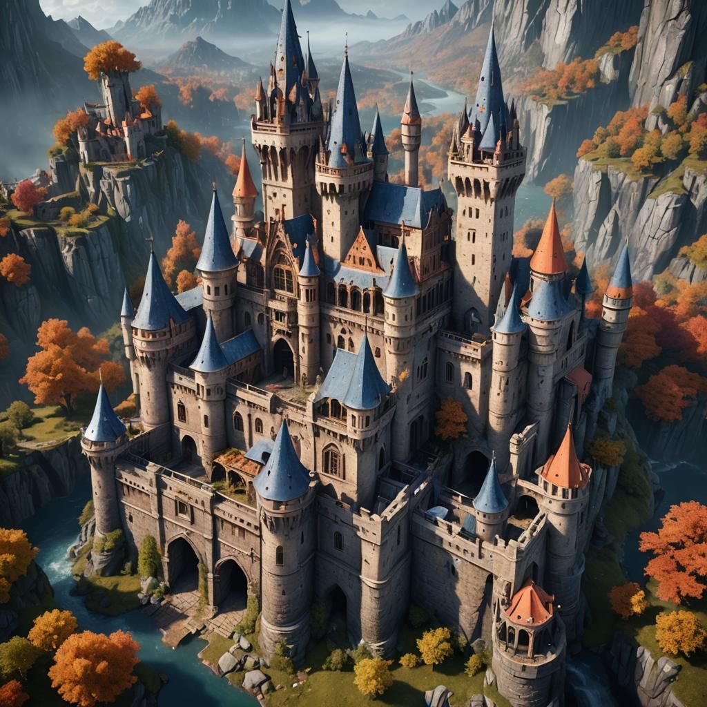 Fantastical Castle Concept Art in Deep Color