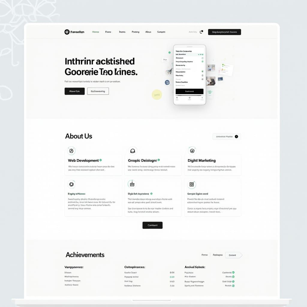 Modern IT Training Website Wireframe with Clean Design