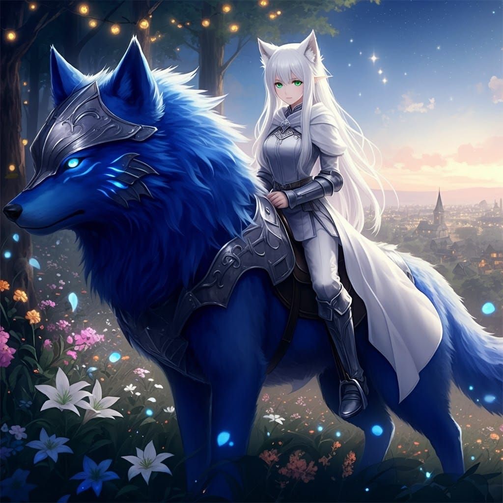 Wolfie and Blue Wolf Guardian
