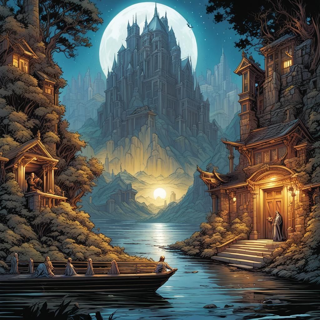 Avalon in Comic Book Art Style