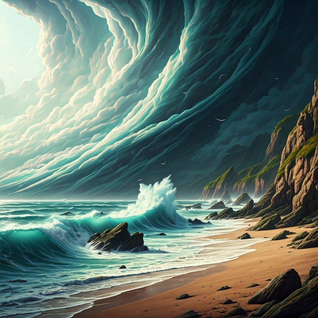 Turbulent Wind Dominates Luminous Coastal Landscape