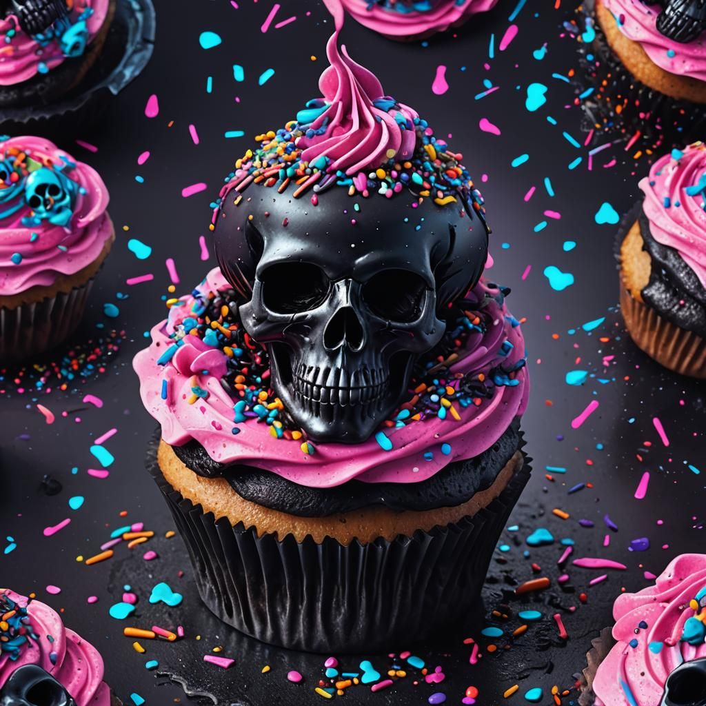 Fantasy Cupcake with Skull Sprinkles: Concept Art