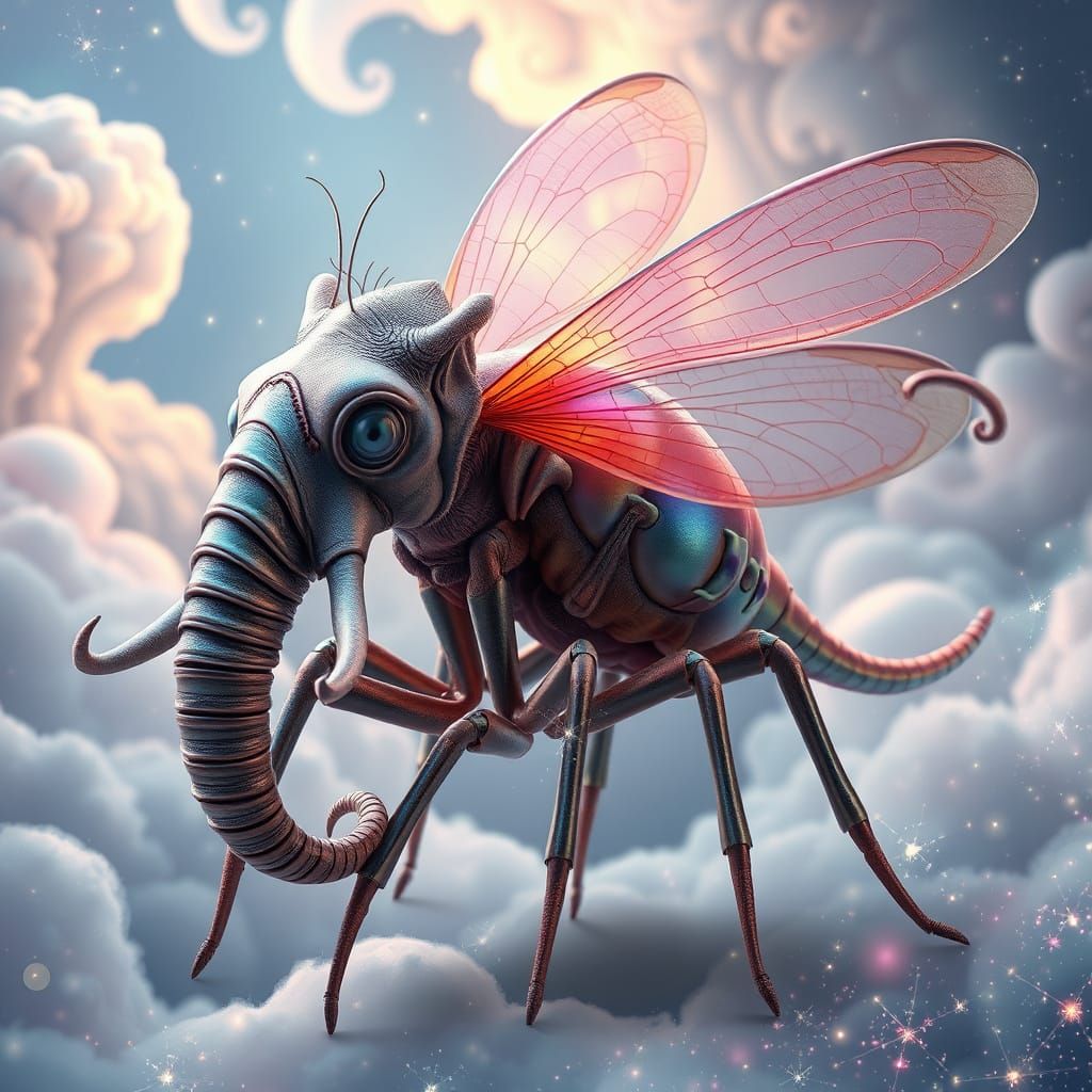 An Elephant-Spider-Dragon Fly Hybrid