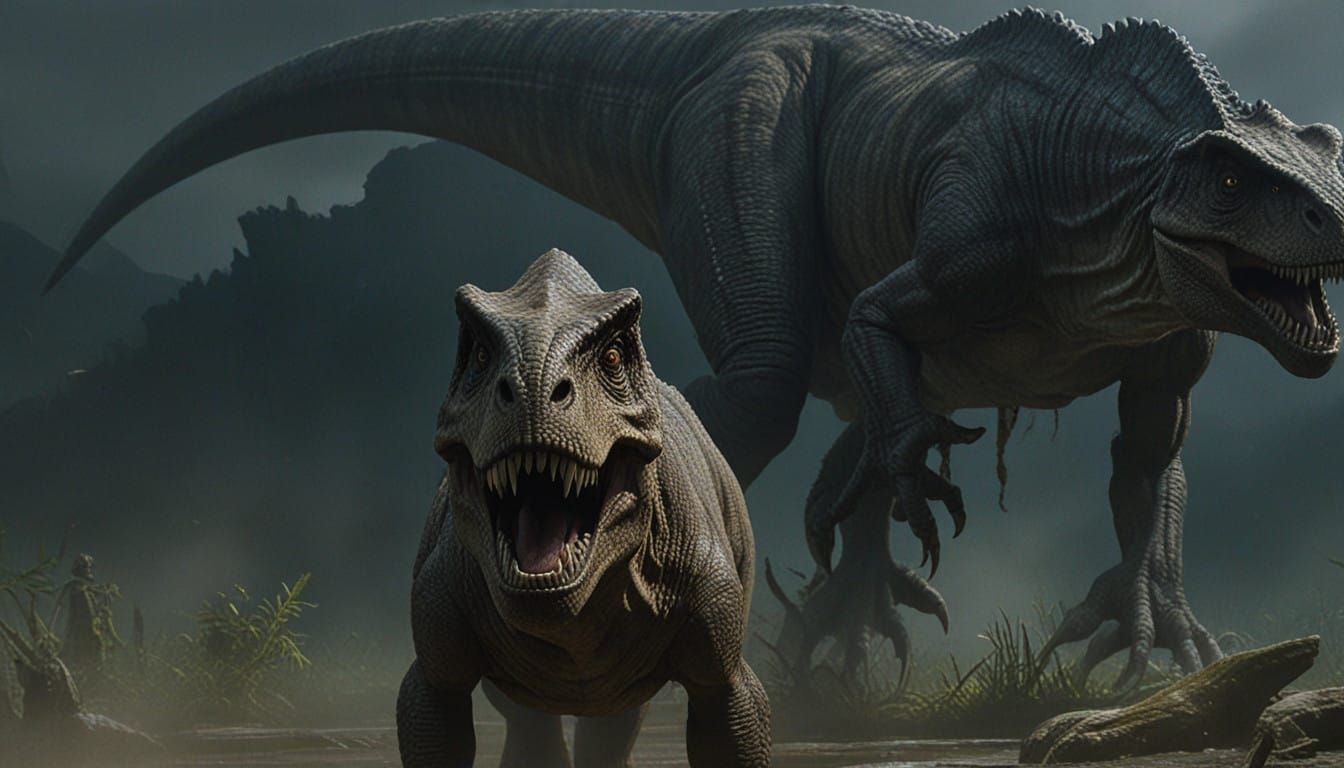 Majestic T. Rex Dominates Primordial Landscape in Hyper-Real...