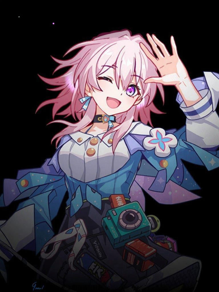 Adorable Girl Stands Out in a Futuristic Scene in a Cyberpun...