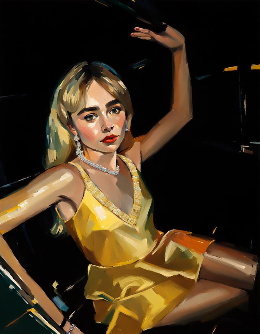 Neo-Impressionist Portrait in Expressionist Oil Painting Sty...