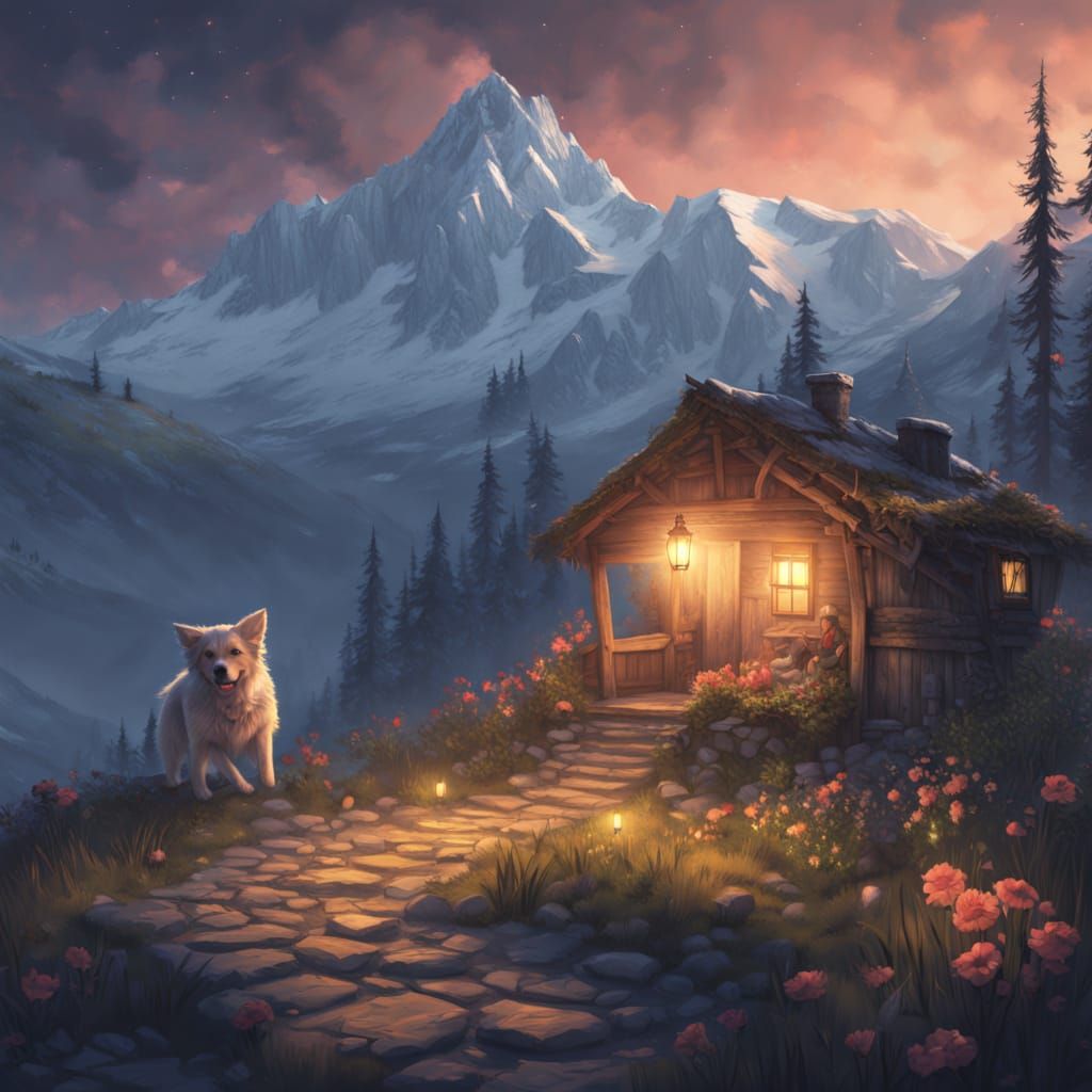 Magical Alpine Animals in Cozy Lantern Villages