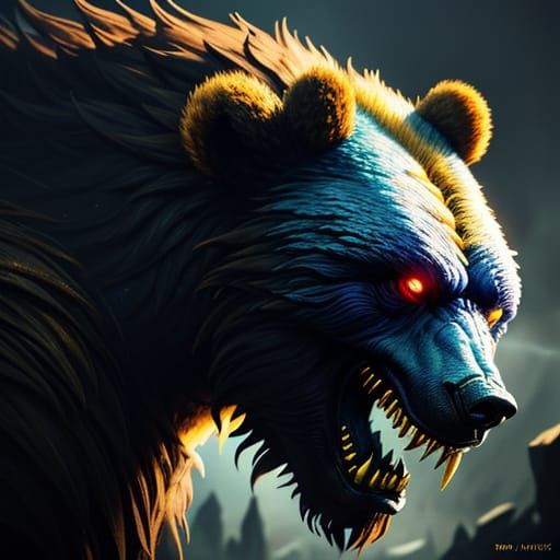 Half-Human Bear Alien Concept Art