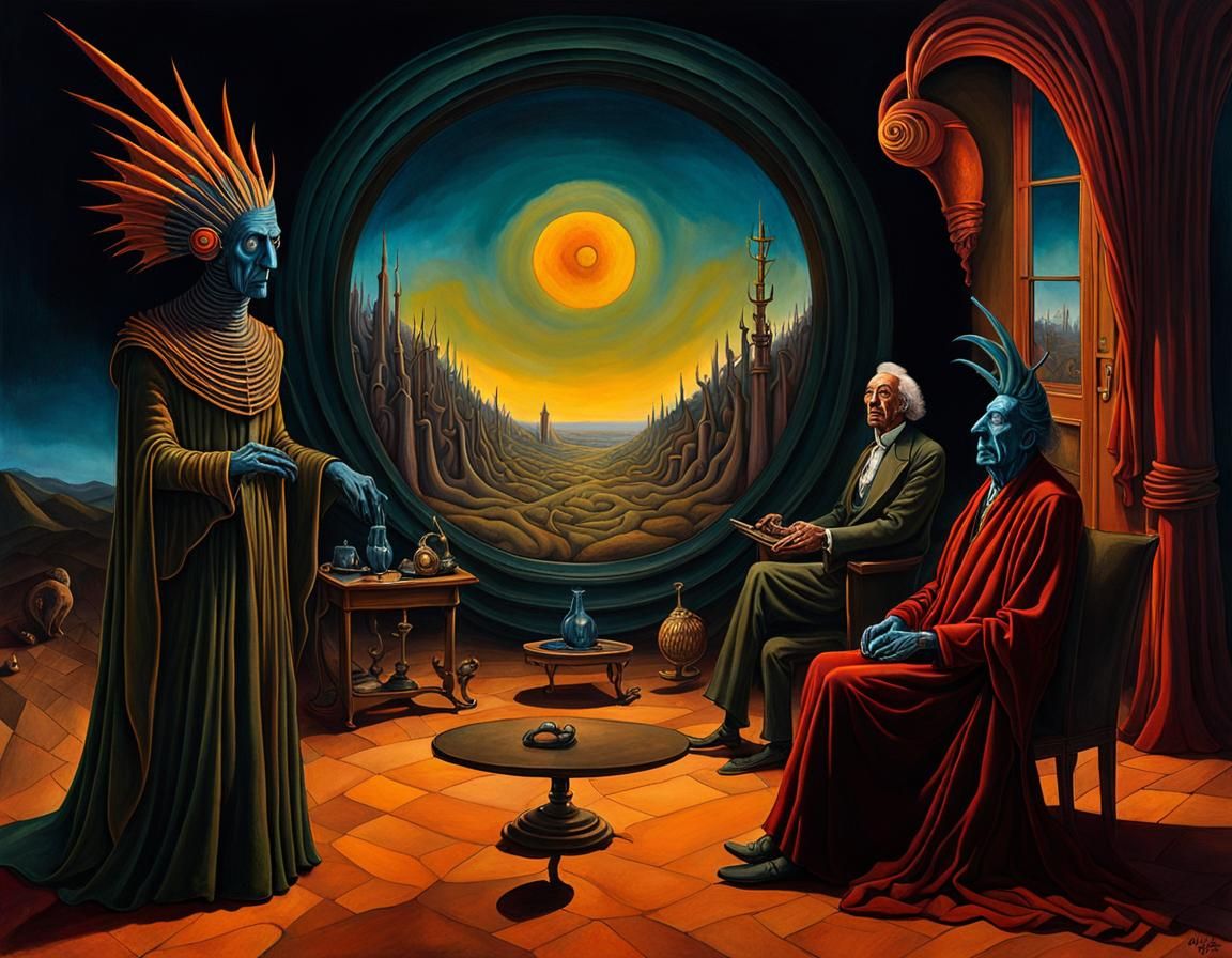 Surreal Dreamscape in Warm, Deep Colors