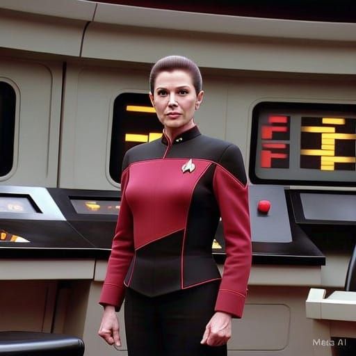 Starfleet Captain in a Bold Star Trek Uniform