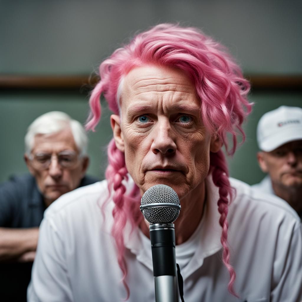 Portrait of an Activist at an Open Mic Night