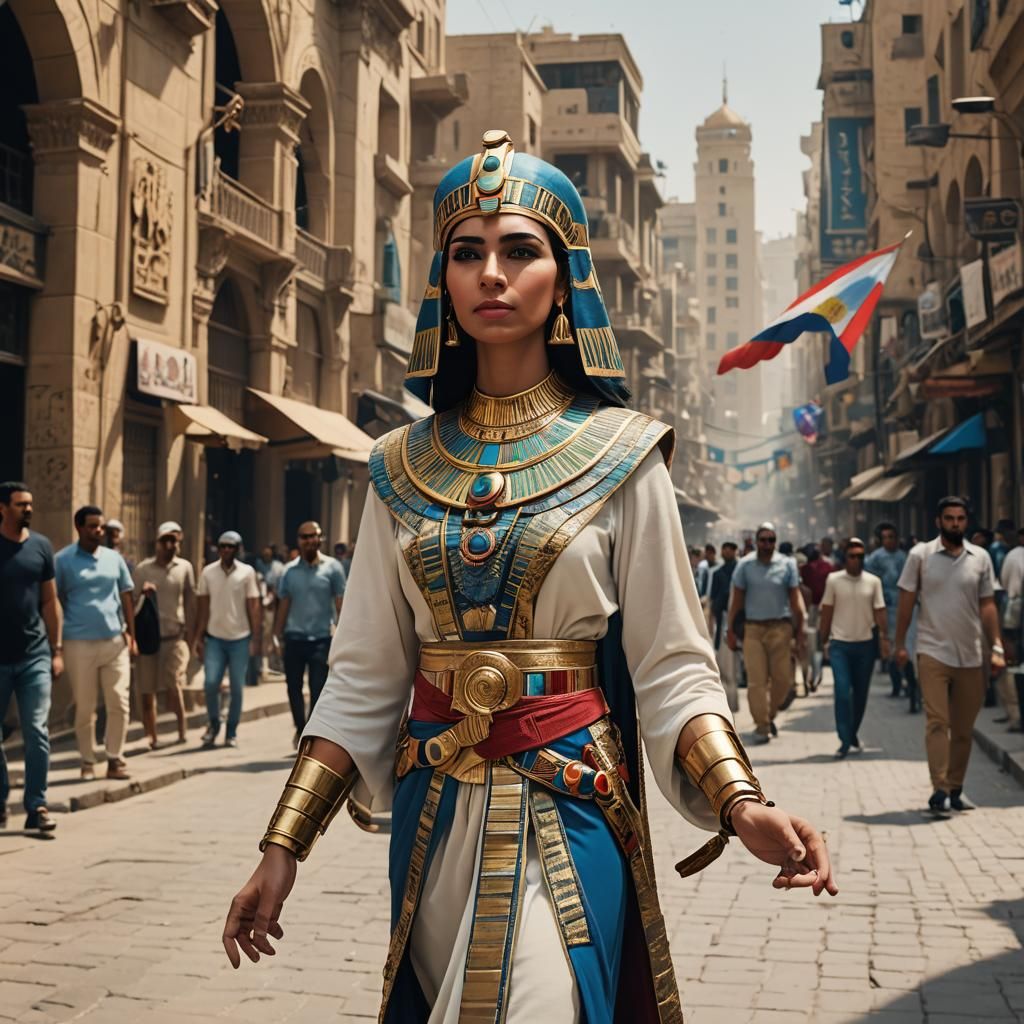 Queen Cleopatra in Pharaonic Costume, Cairo 2024