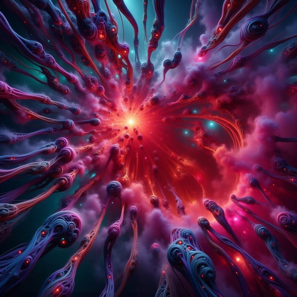 Ethereal Marble Structures with Turquoise Flows