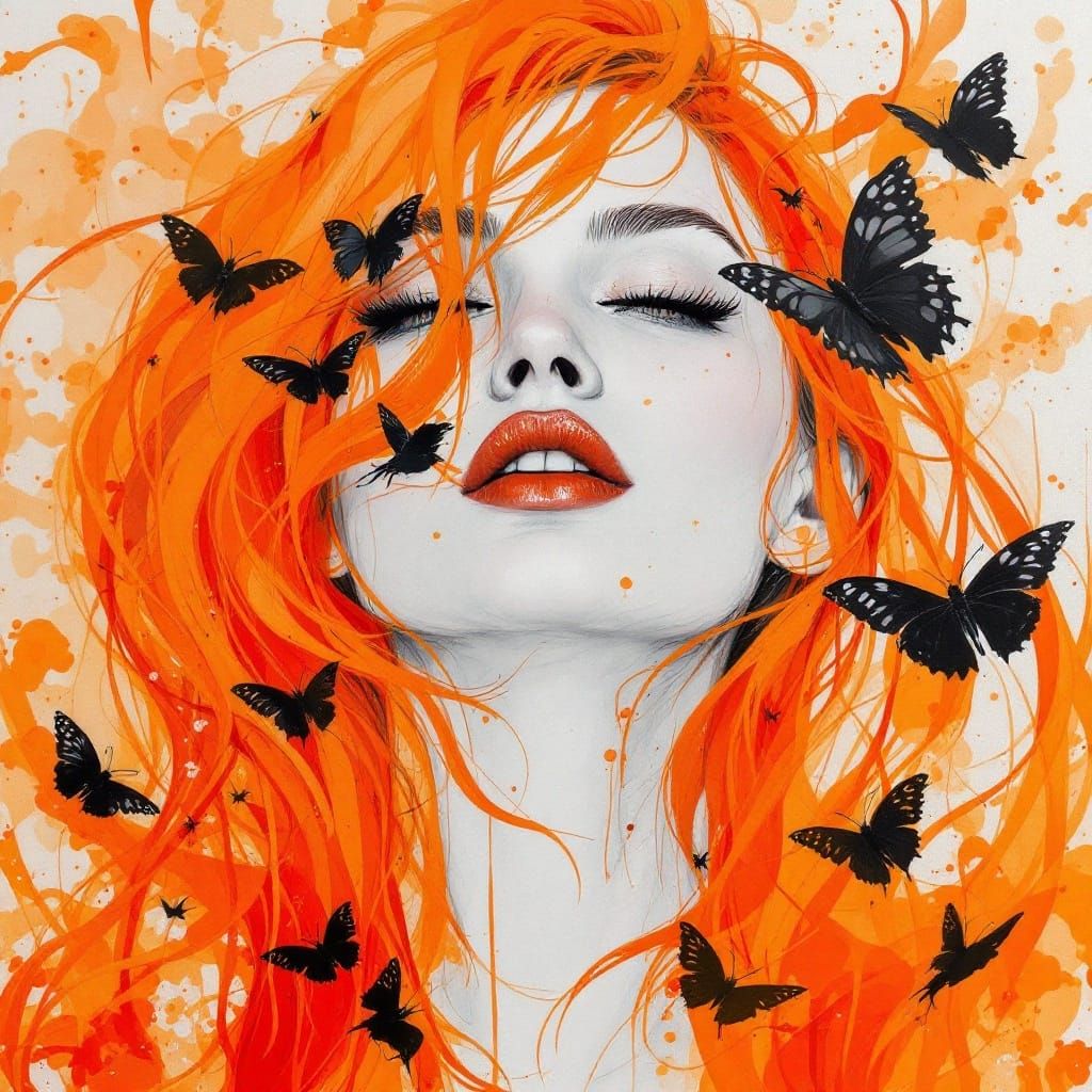 Butterfly Kisses in a Blaze of Orange