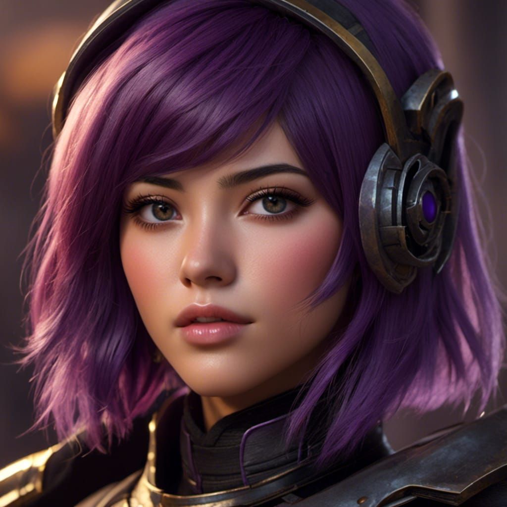 Photorealistic Image of Sabine Wren with Purple Hair