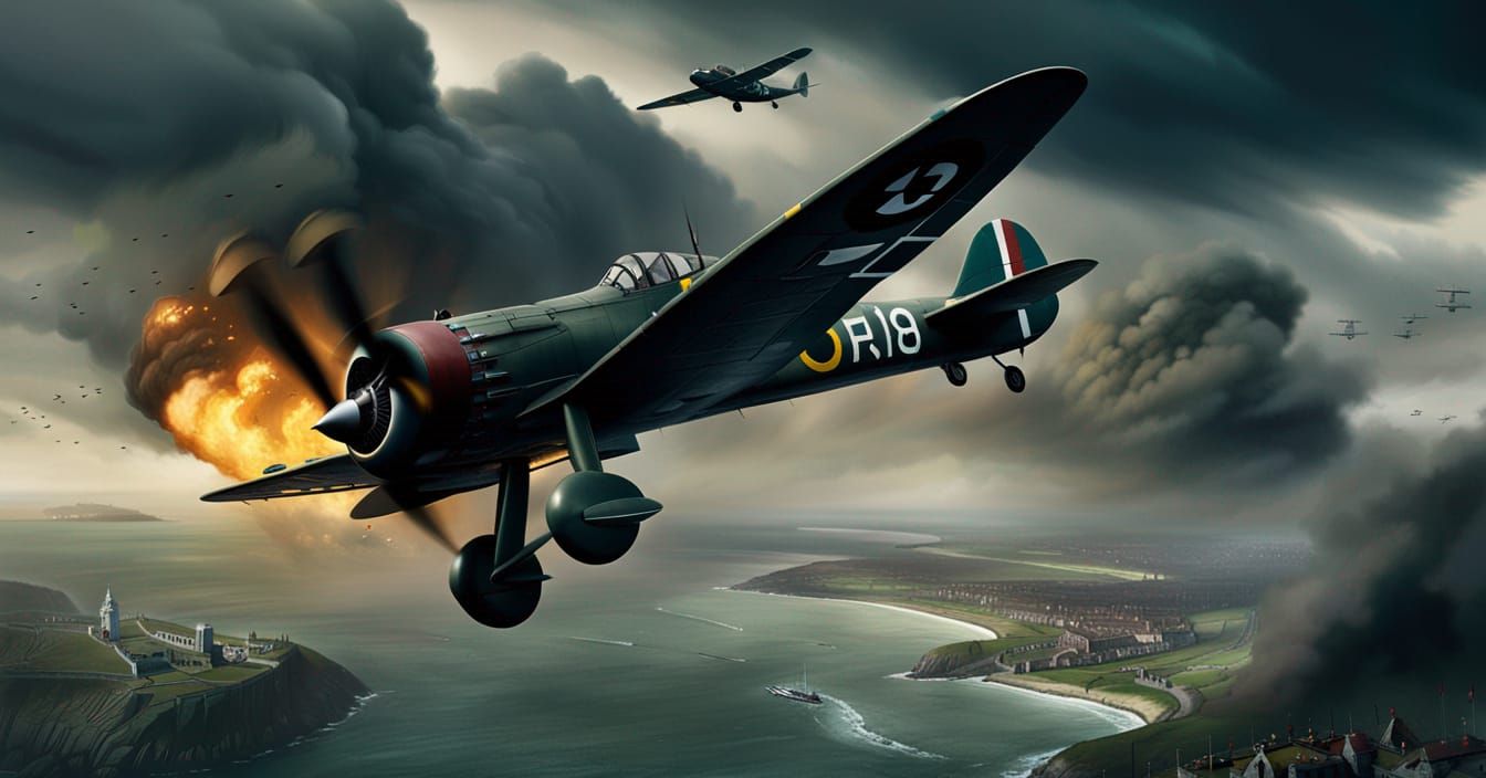 "I'm hit!" The last image of a hero after a dogfight over Dover in WW2