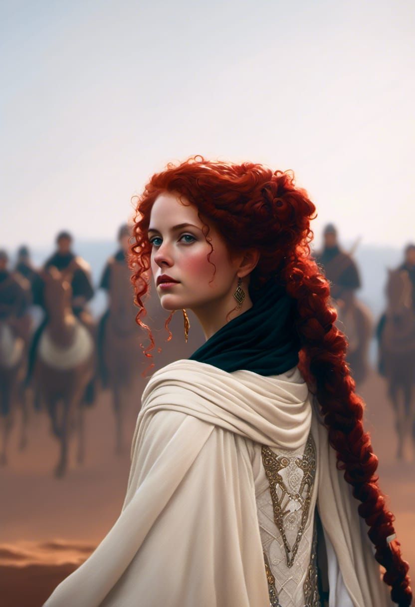 Rococo Jedi Lady Portrait with Dramatic Lighting