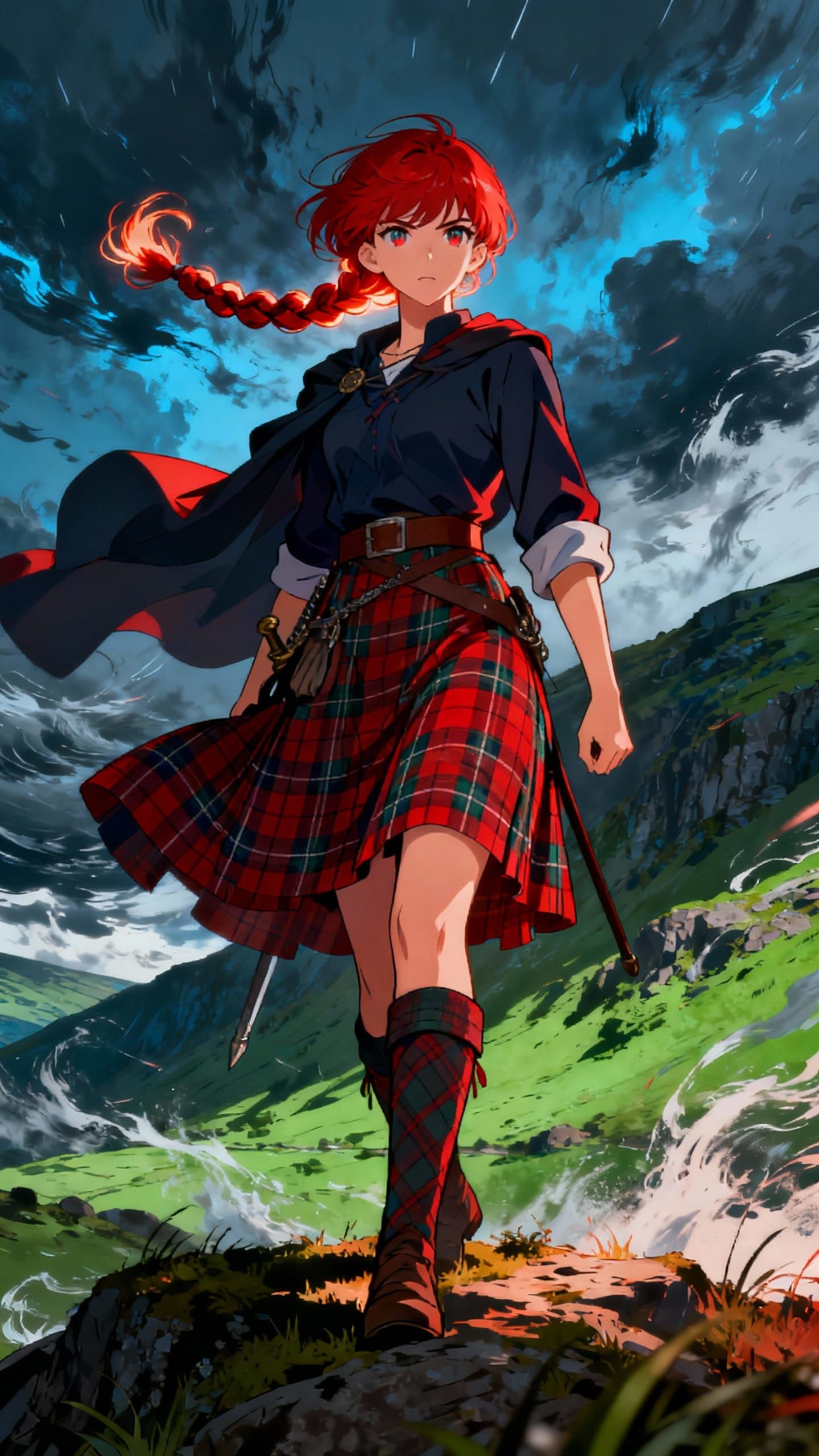 Rob Roy MacGregor as a Woman in Anime Style