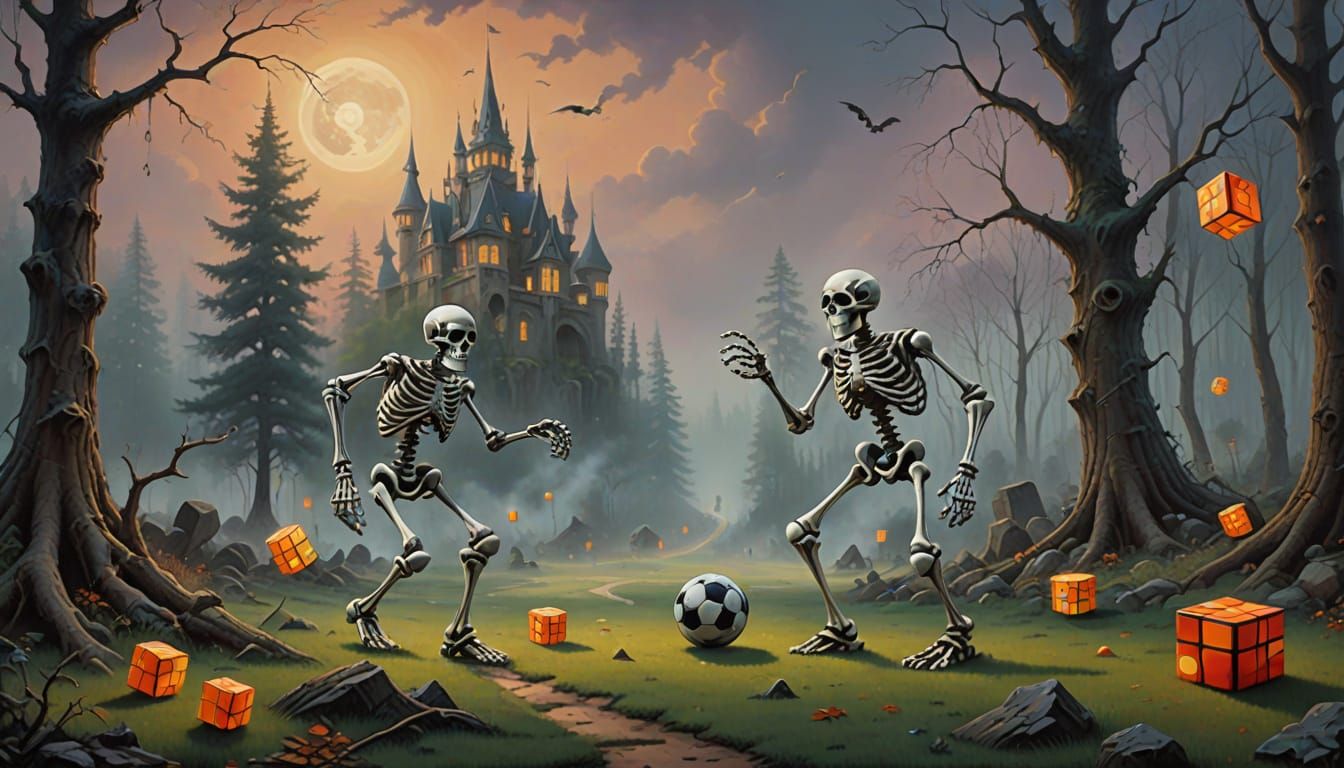 Skeleton Witches Play Soccer: Rubik's Cube Sabbath