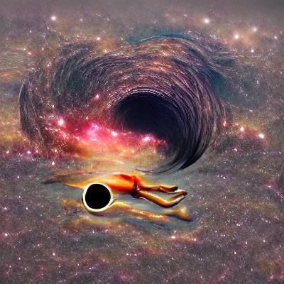 Surreal Orbit: Figures Encircling a Black Hole