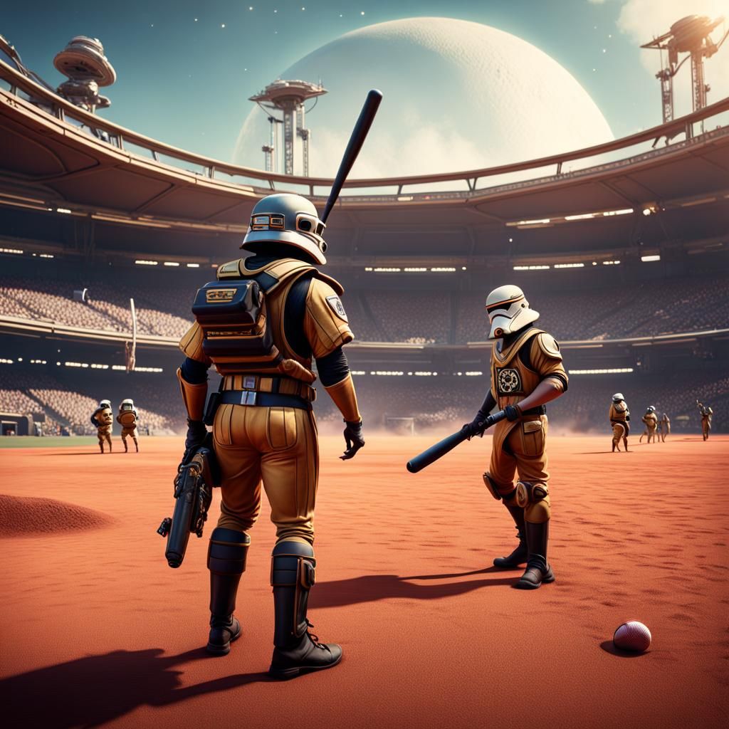 Space Pirates Play Baseball on Alien Planet
